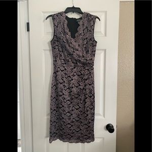 Jessica Howard Glitter Lace Sheath Dress Size 8